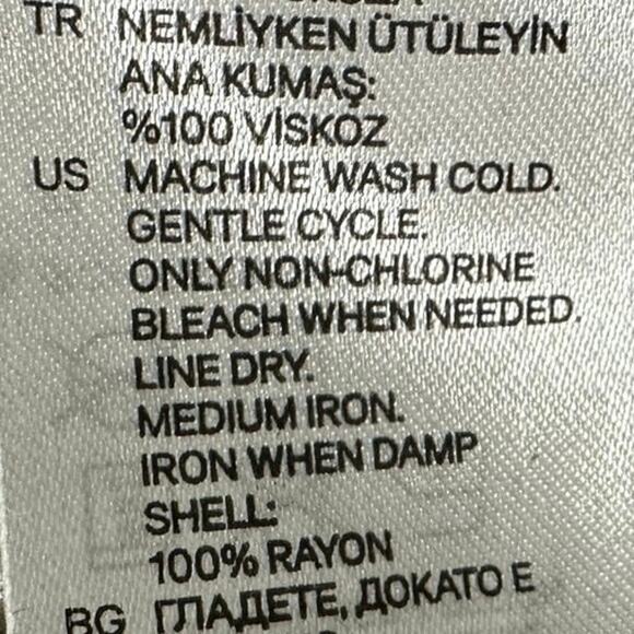 H&M Skirt Womens Size 6 Leaf Print Boho Bohemian Earthy - Picture 7 of 7